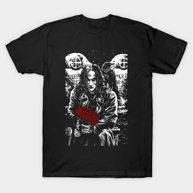 The Crow brandon lee 94 1994 goth mime emo T-Shirt by JonathanGrimmArt